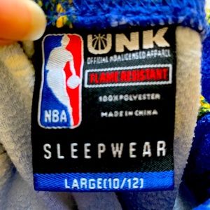 2 Golden State Warriors pajama pants.